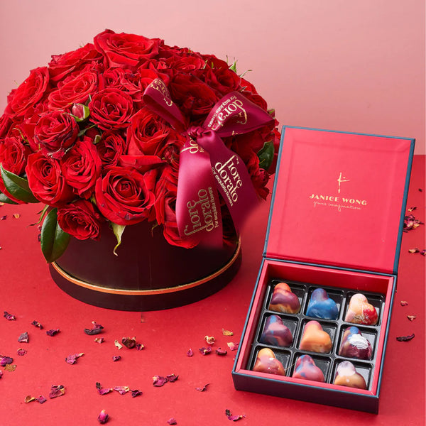 BOUQUET DOUZAINE DE ROSES CHOCOLAT 30GR – Dekora